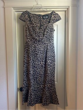 Anthropologie a line leopard print dress